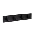 Perchero de pared minimalista de metal negro con 4 ganchos
